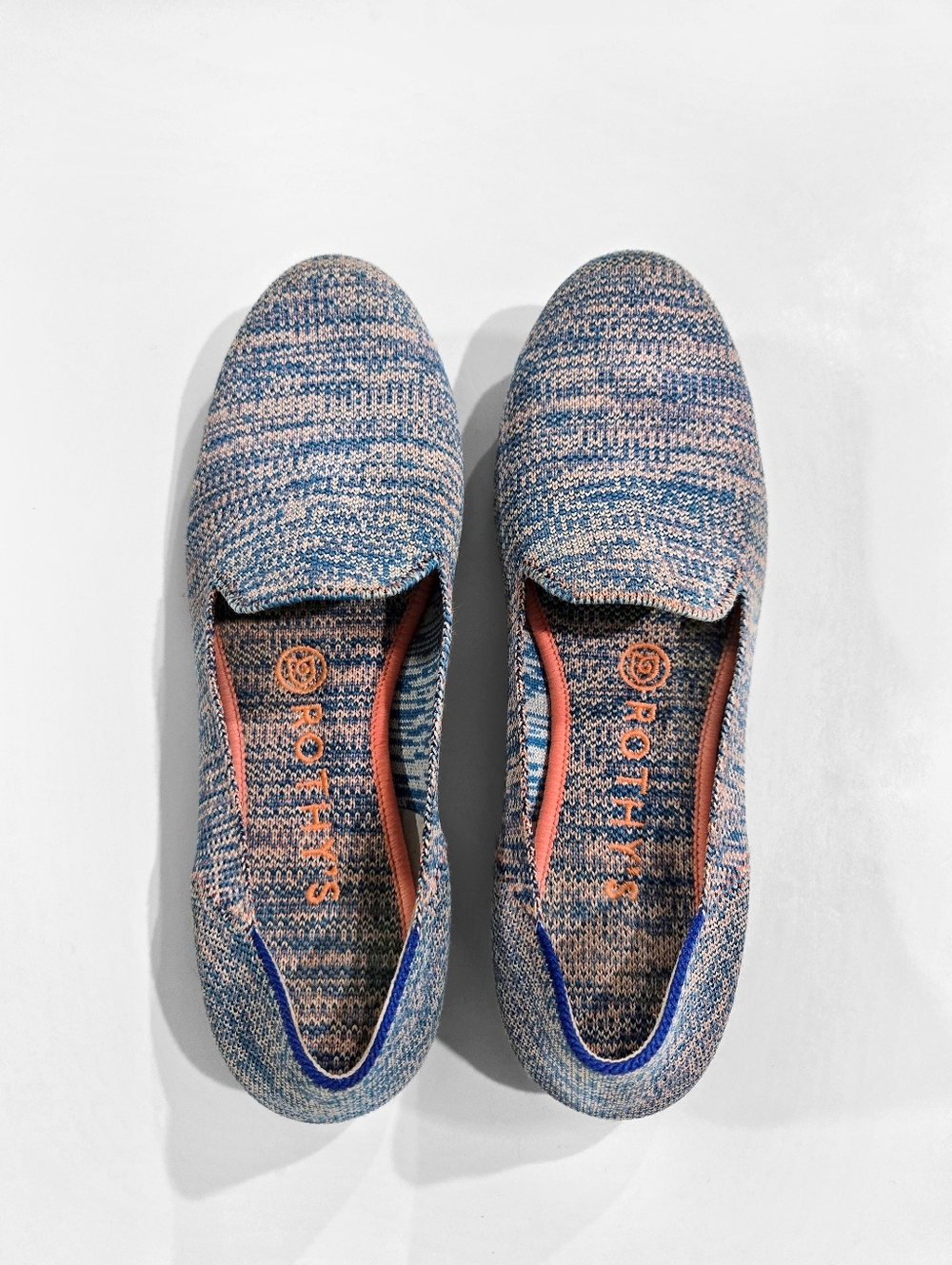ROTHY'S Turquoise Melange The Loafer Round Toe Flats